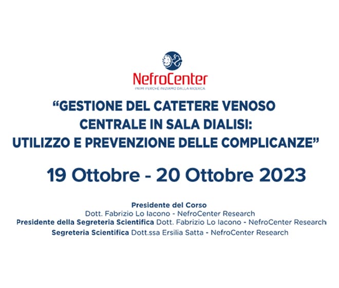 Gestione del catetere venoso centrale in sala dialisi